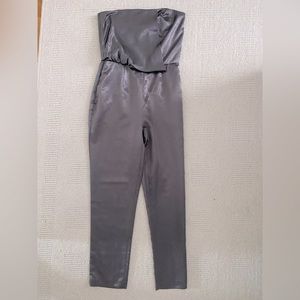 Banana Republic Heritage Collection Size 2 Grey Strapless Jumpsuit w/Pockets